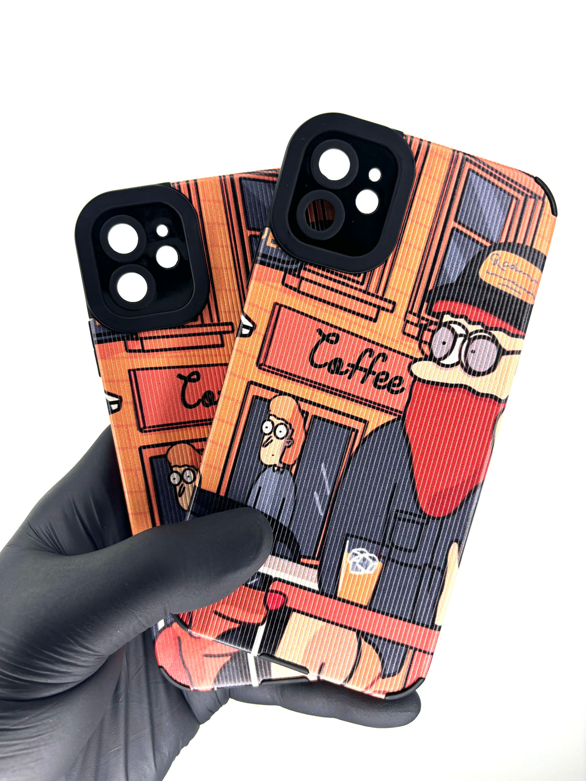 iPhone Textured Printed case - Coffee