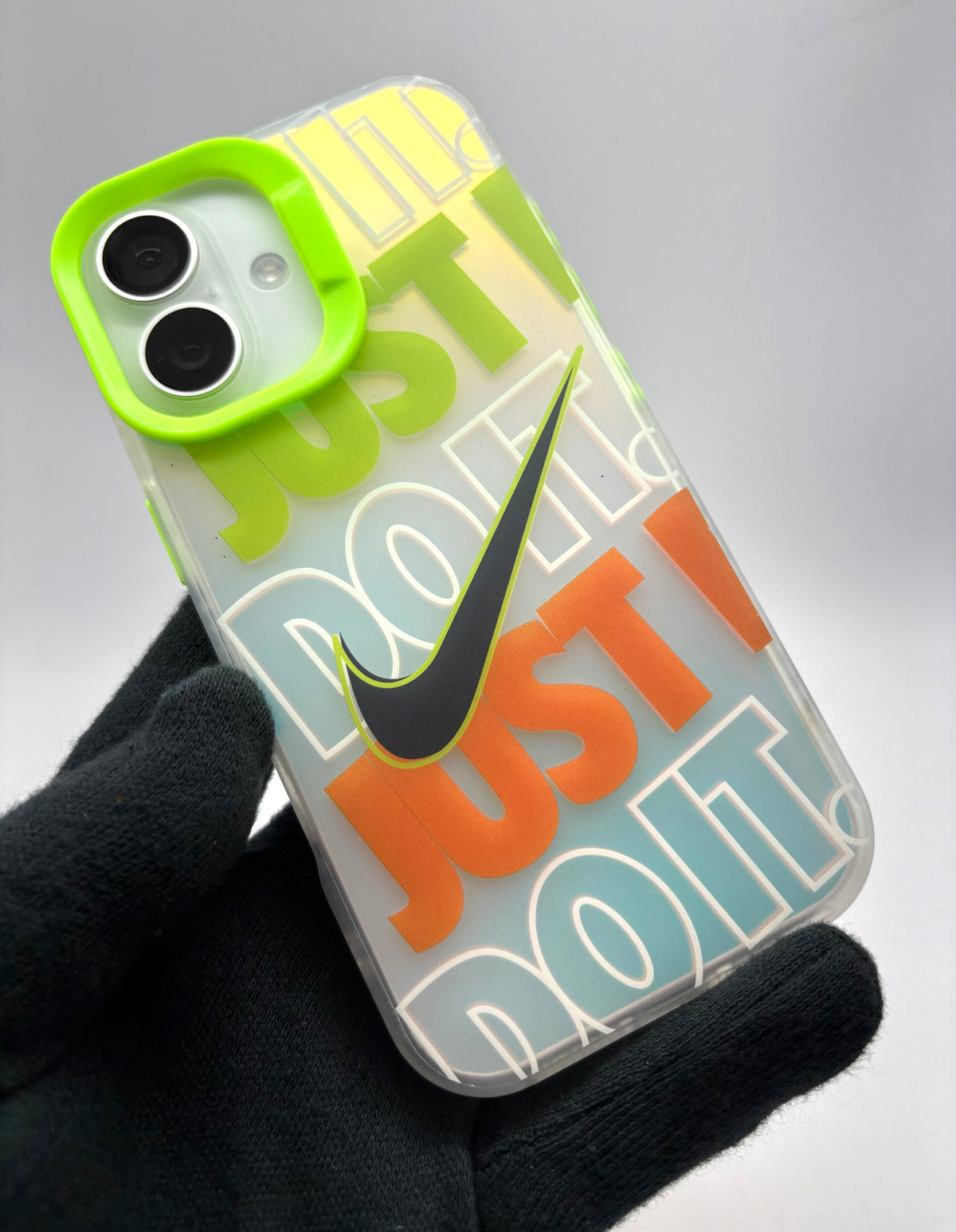iPhone 3D Fluorescent Case - Neon Ring Black Tick