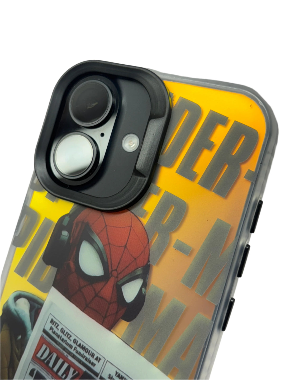 iPhone 3D Fluorescent Case - Newspaper Spider Black