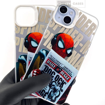 iPhone Matte Finish Case - Newspaper Spiderman (iPhone 14 Series)
