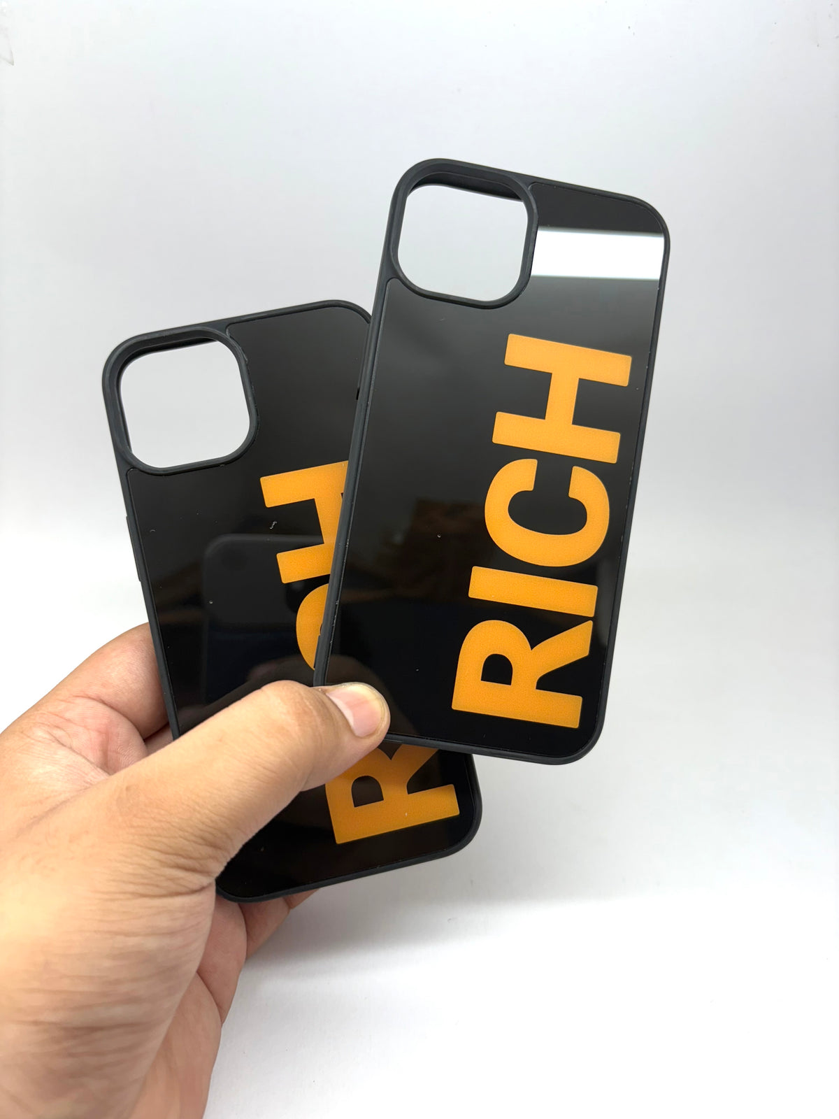 iPhone Glass Case - Rich (Black)