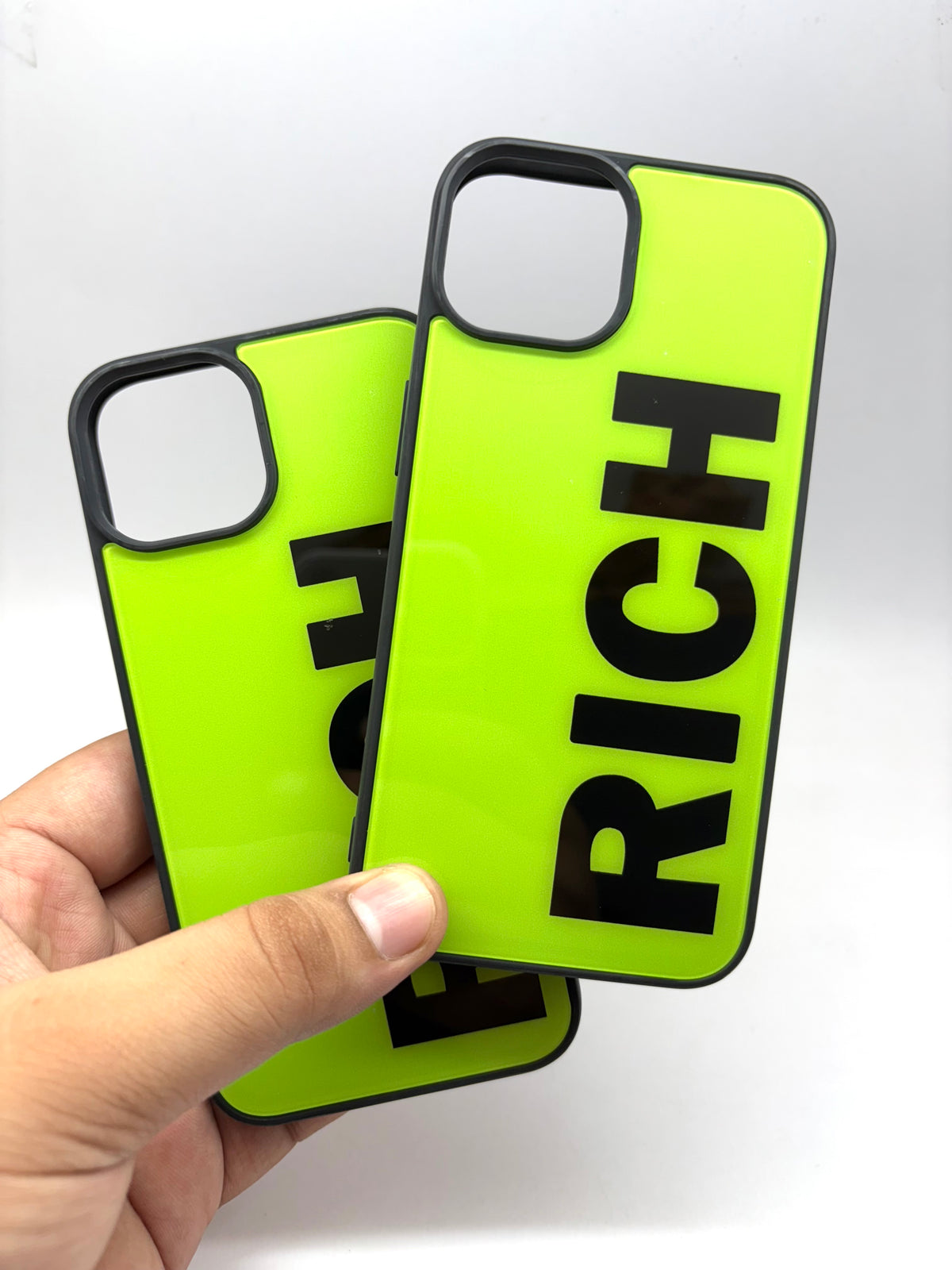 iPhone Glass Case - Rich (Neon)