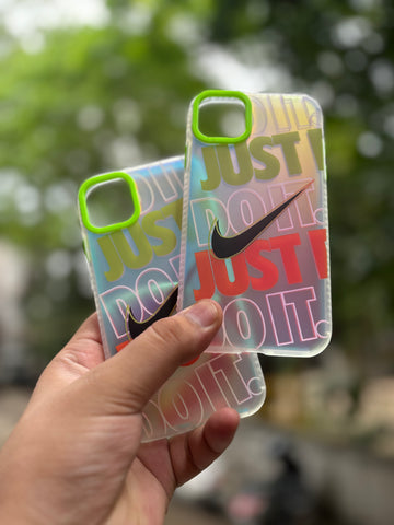 iPhone 3D Fluorescent Case - Neon Ring Black Tick (iPhone 12 Series)