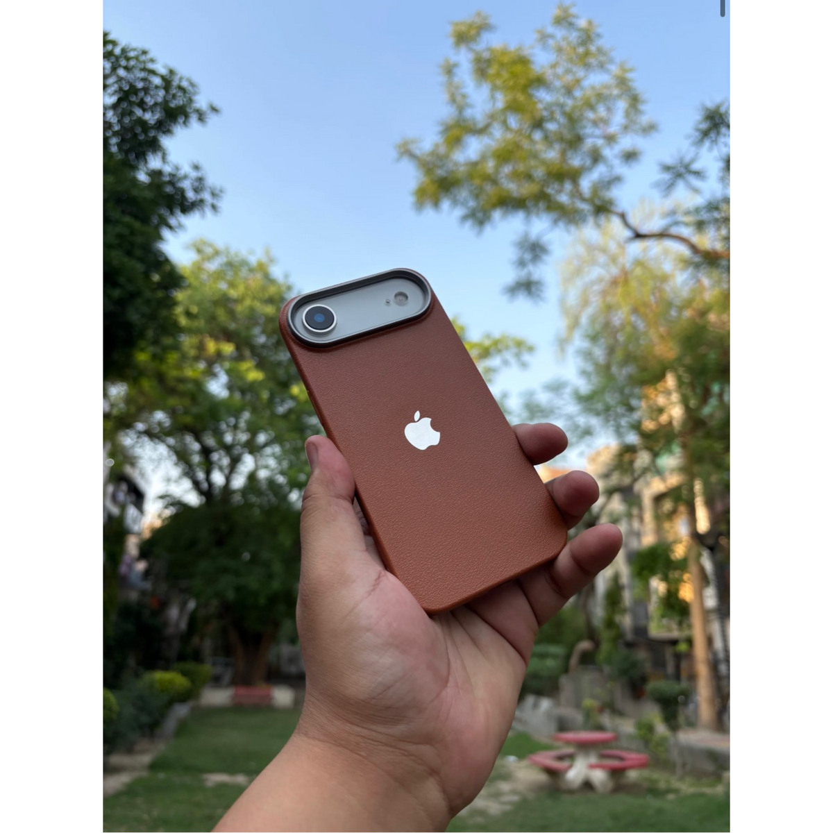 iPhone Leather Finish case (Brown)