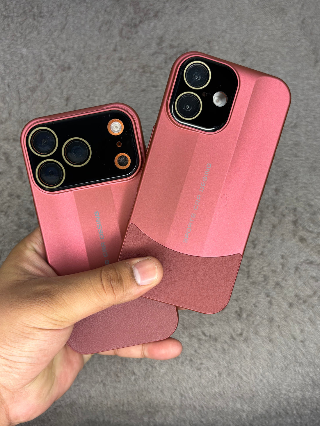 Sports Design Luxury Matte Case with Leather Grip