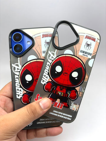 iPhone Matte Finish Case - Red Cartoon Spider (iPhone 14 Series)