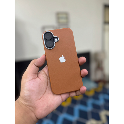 iPhone Leather Finish case (Brown)