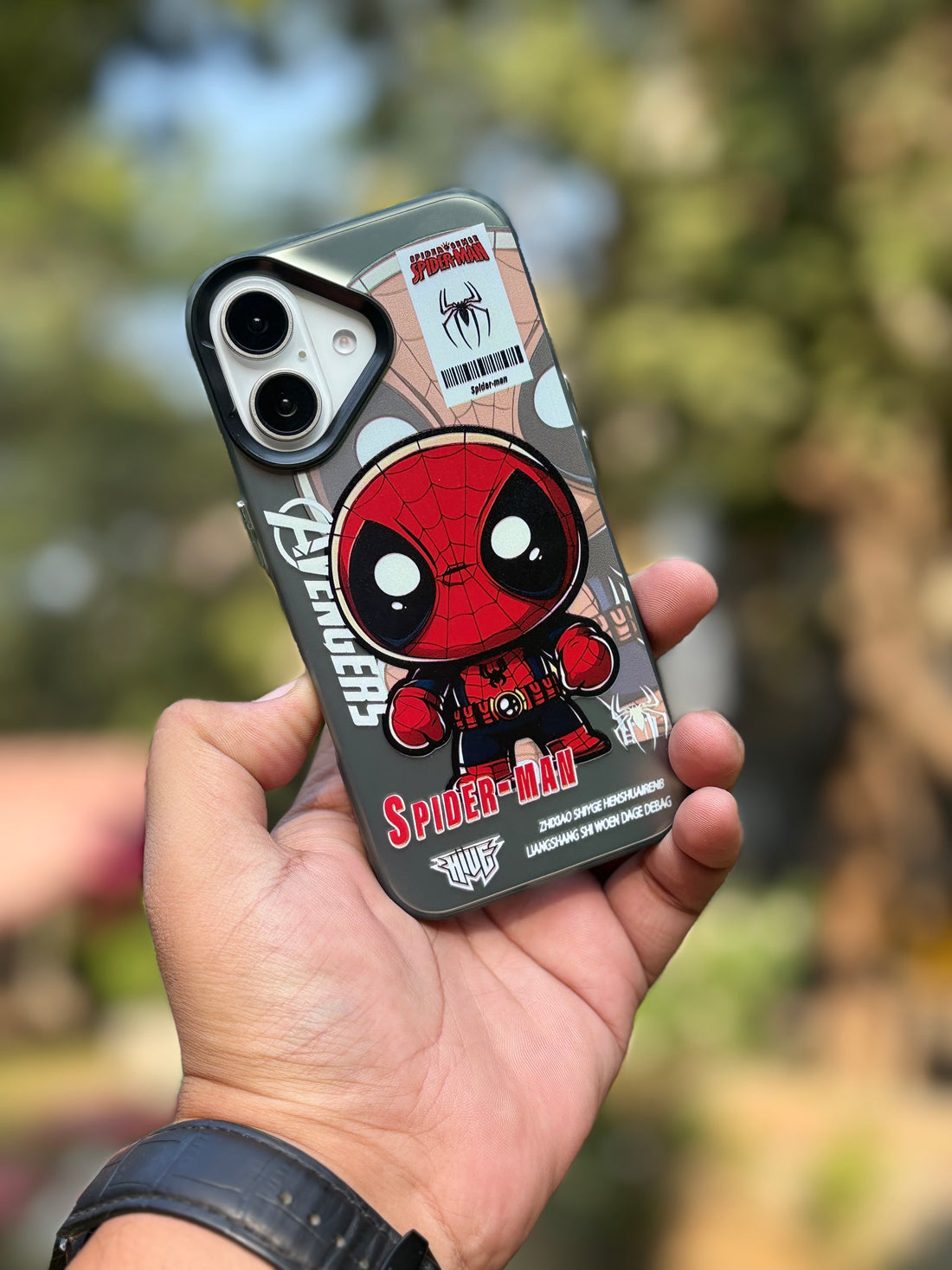 iPhone Matte Finish Case - Red Cartoon Spider