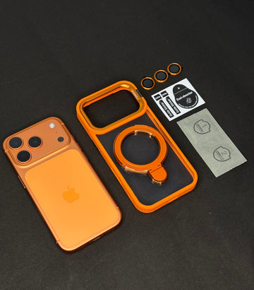 Magnetic Ring Holder iPhone Case with Max Shockproof and Camera Stand Lens Protection Shell