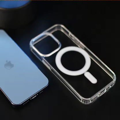 iPhone Crystal clean Magnetic Magsafe case (Anti Yellow Warranty)