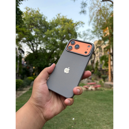 Pack of 2 (Brown, Grey) - iPhone Leather Finish cases