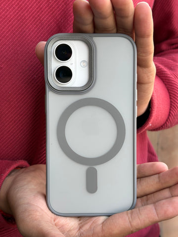 iPhone Smoked Magsafe matte finish case (Grey)