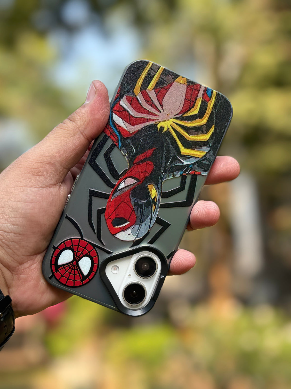 iPhone Matte Finish Case - Red Black Spider