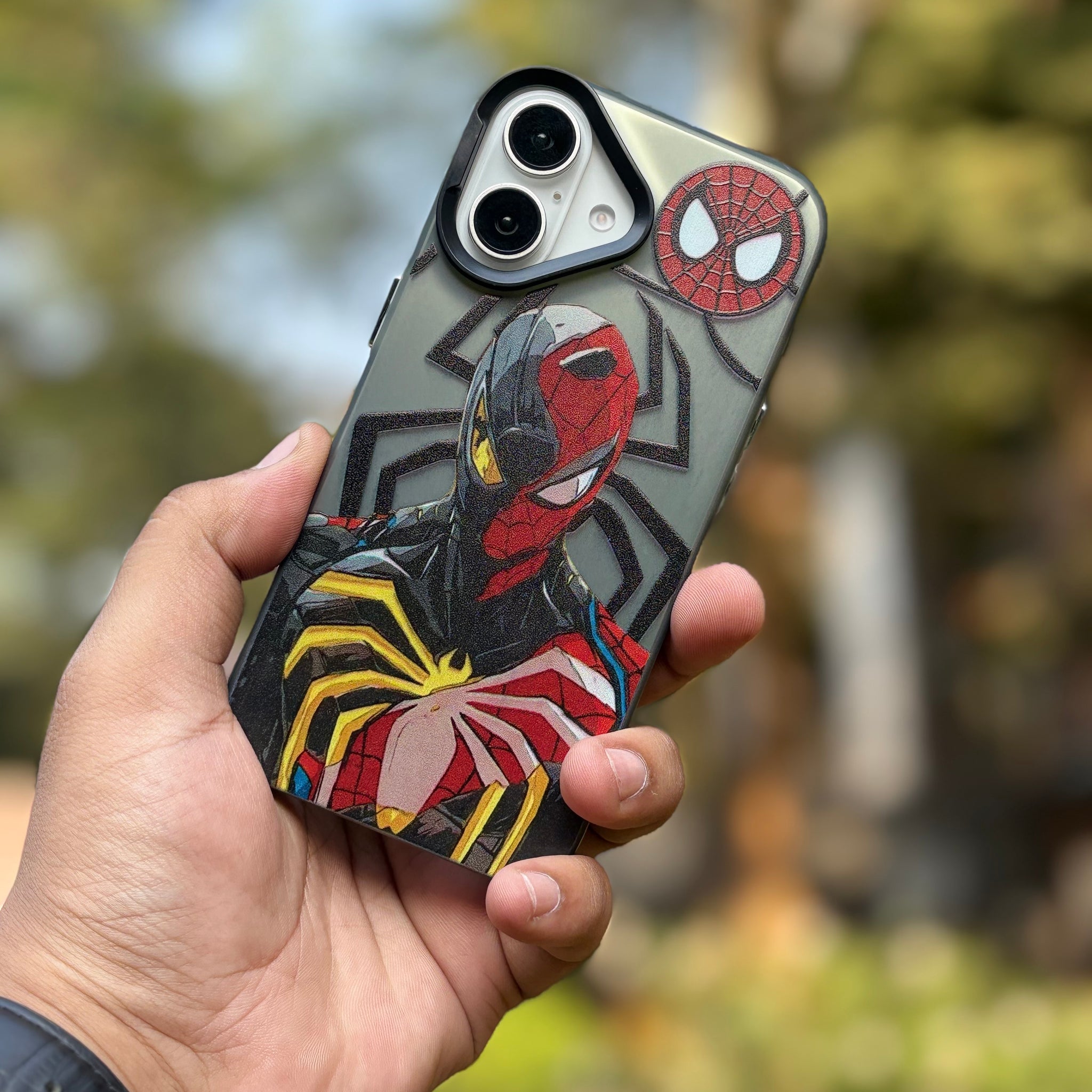 iPhone Matte Finish Case - Red Black Spider