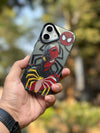 iPhone Matte Finish Case - Red Black Spider