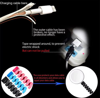 Highly Flexible Silicone Cable Protectors (4 pcs)