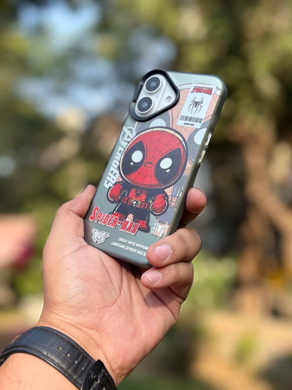 iPhone Matte Finish Case - Red Cartoon Spider