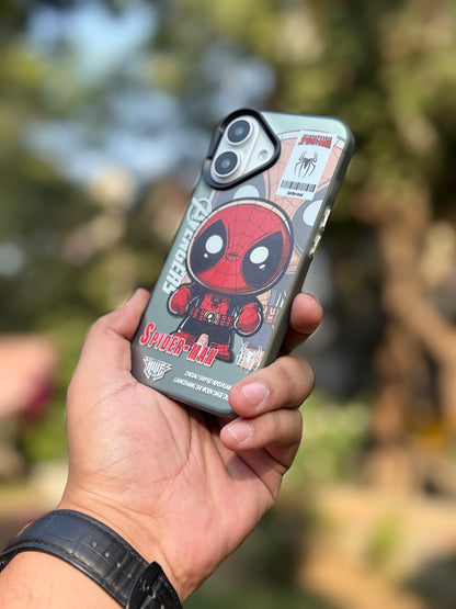 iPhone Matte Finish Case - Red Cartoon Spider