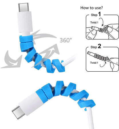 Highly Flexible Silicone Cable Protectors (4 pcs)
