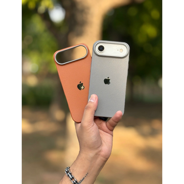 Pack of 2 (Brown, Grey) - iPhone Leather Finish cases