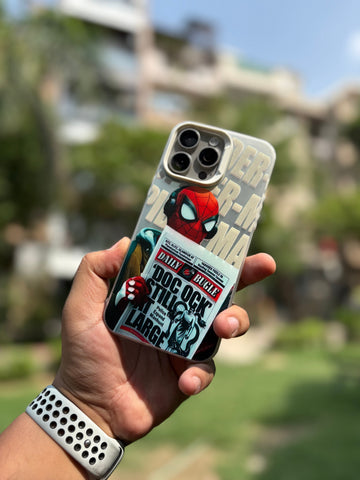 iPhone Matte Finish Case - Newspaper Spiderman