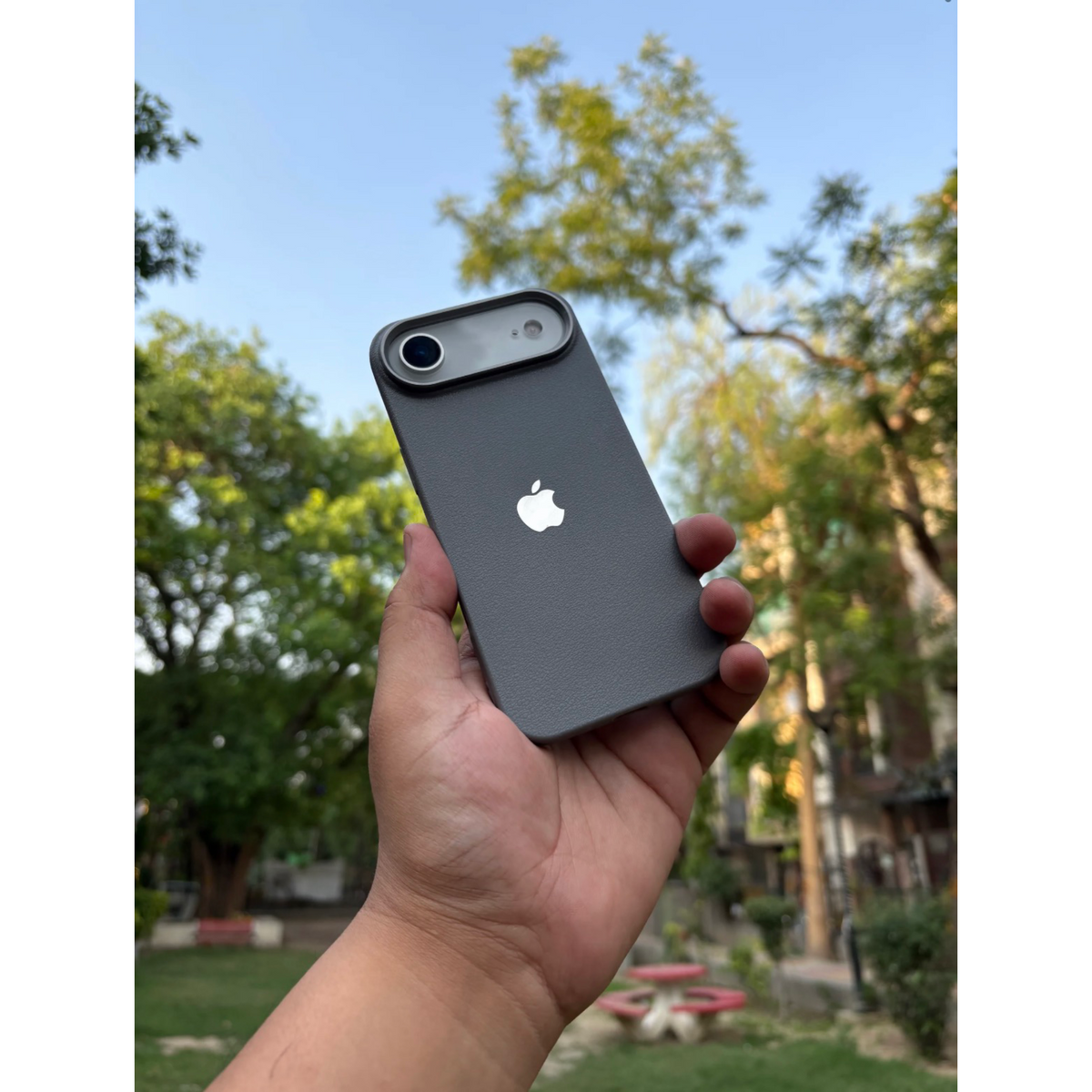 iPhone Leather Finish case (Grey)