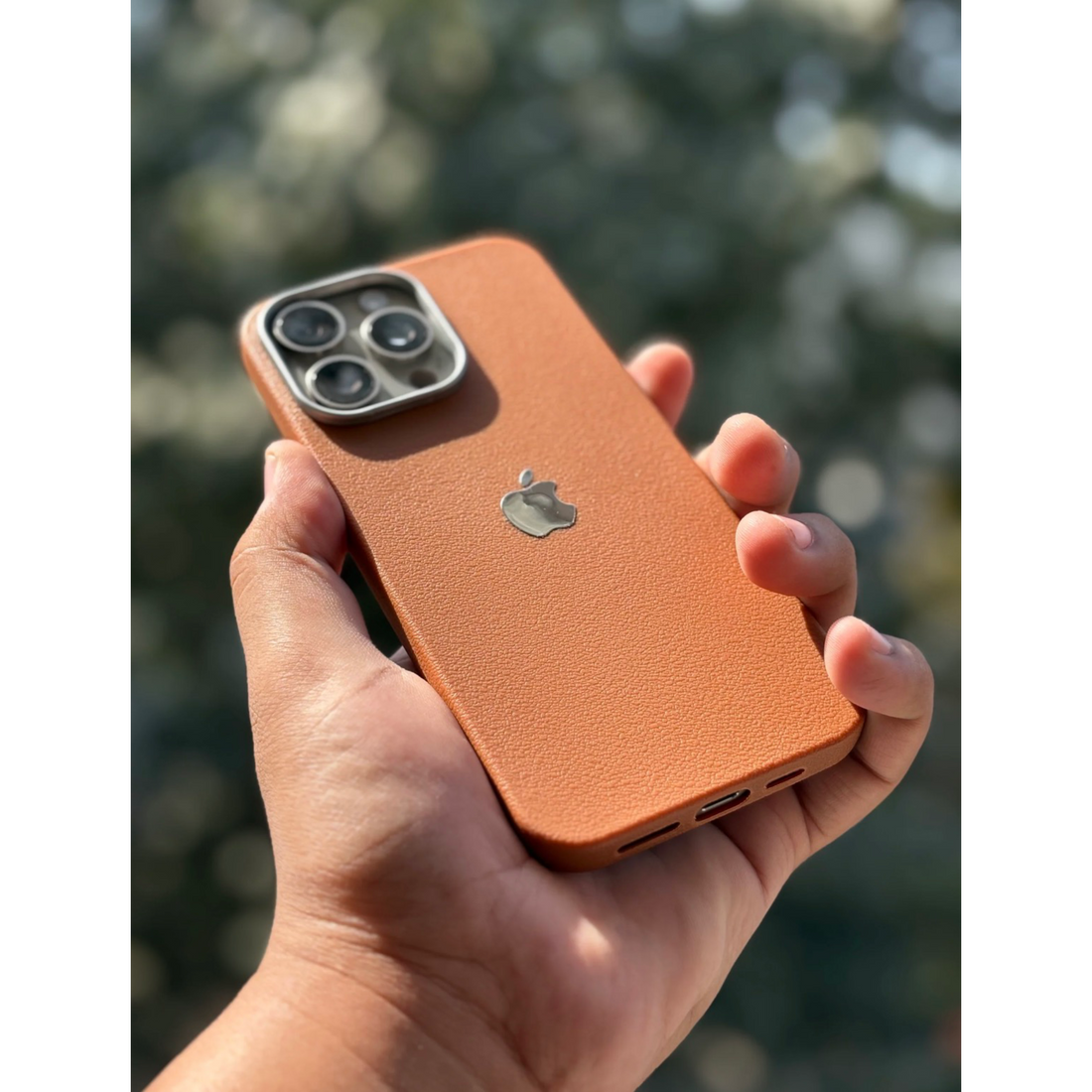 iPhone Leather Finish case (Brown)