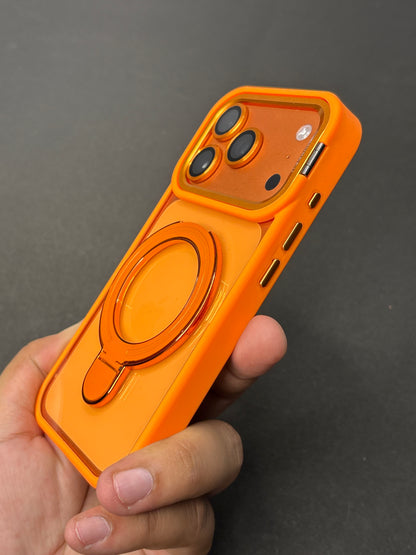 Magnetic Ring Holder iPhone Case with Max Shockproof and Camera Stand Lens Protection Shell