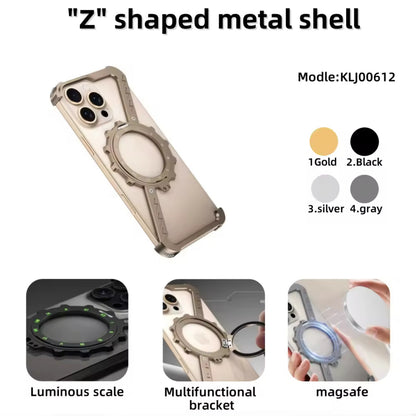 Luxury Aluminum Metal Magnetic Rotating Bracket Mobile Phone case