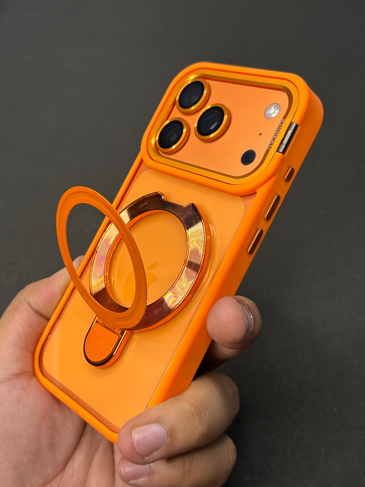Magnetic Ring Holder iPhone Case with Max Shockproof and Camera Stand Lens Protection Shell