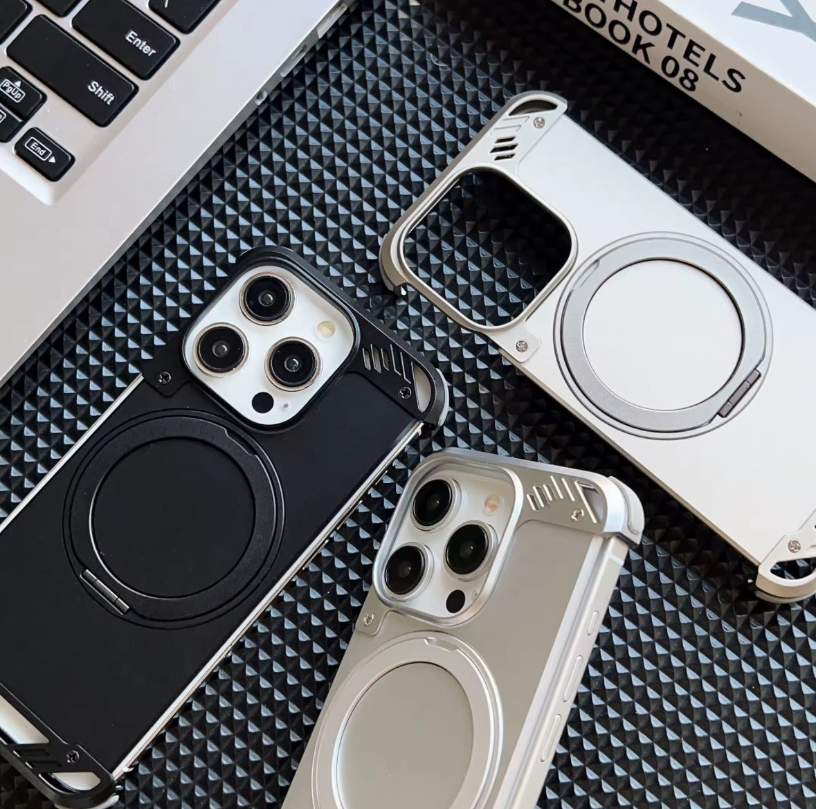 Luxury Borderless Aluminum Metal Frame Magnetic Phone Case