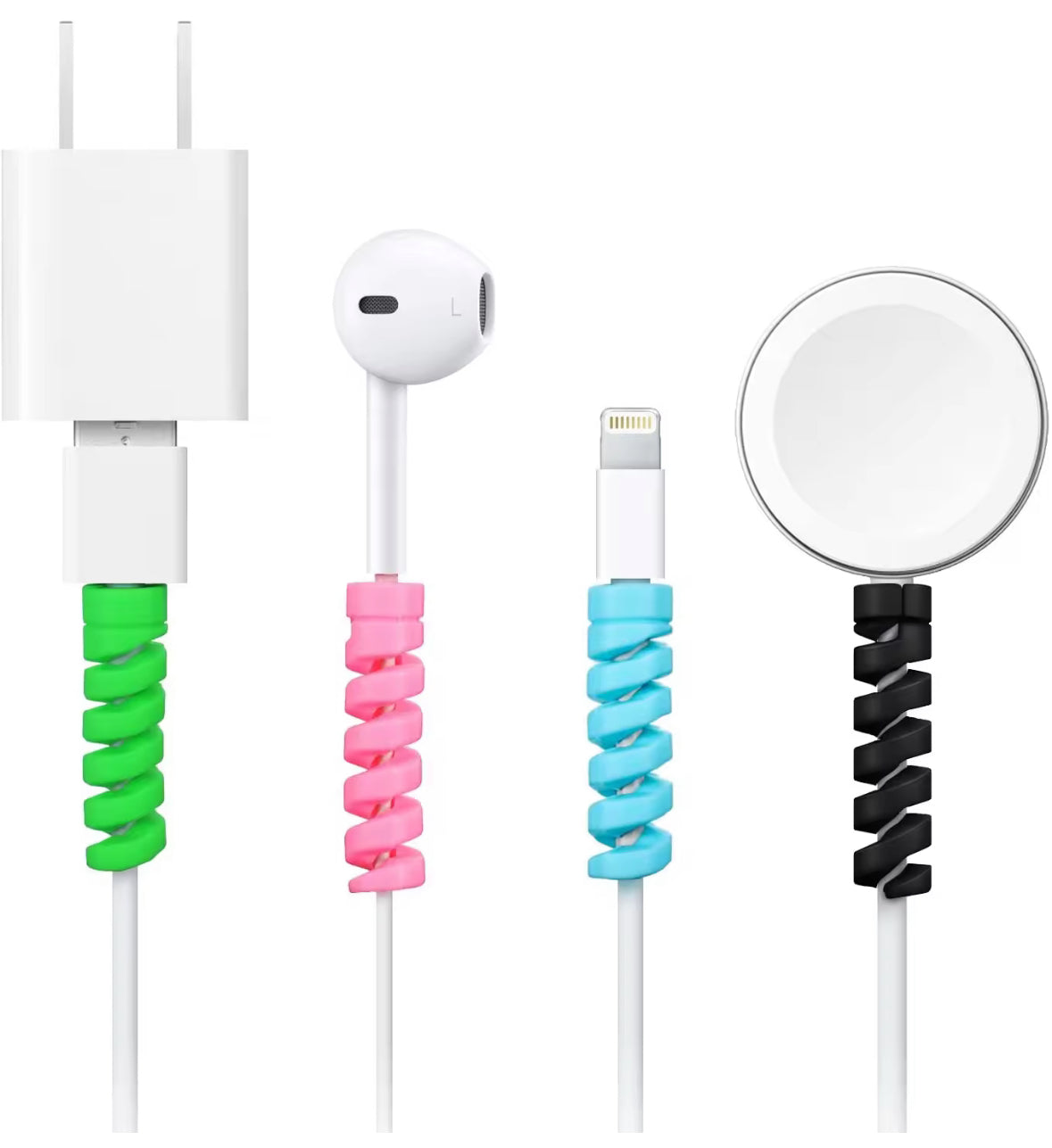 Highly Flexible Silicone Cable Protectors (4 pcs)