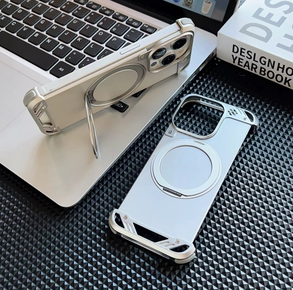 Luxury Borderless Aluminum Metal Frame Magnetic Phone Case
