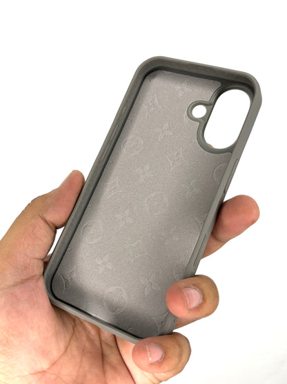 iPhone Leather Finish Case with Built-in Stand Spinner Wheel