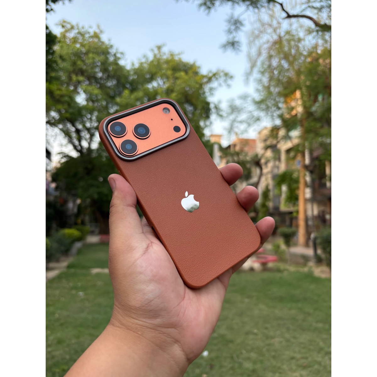 iPhone Leather Finish case (Brown)