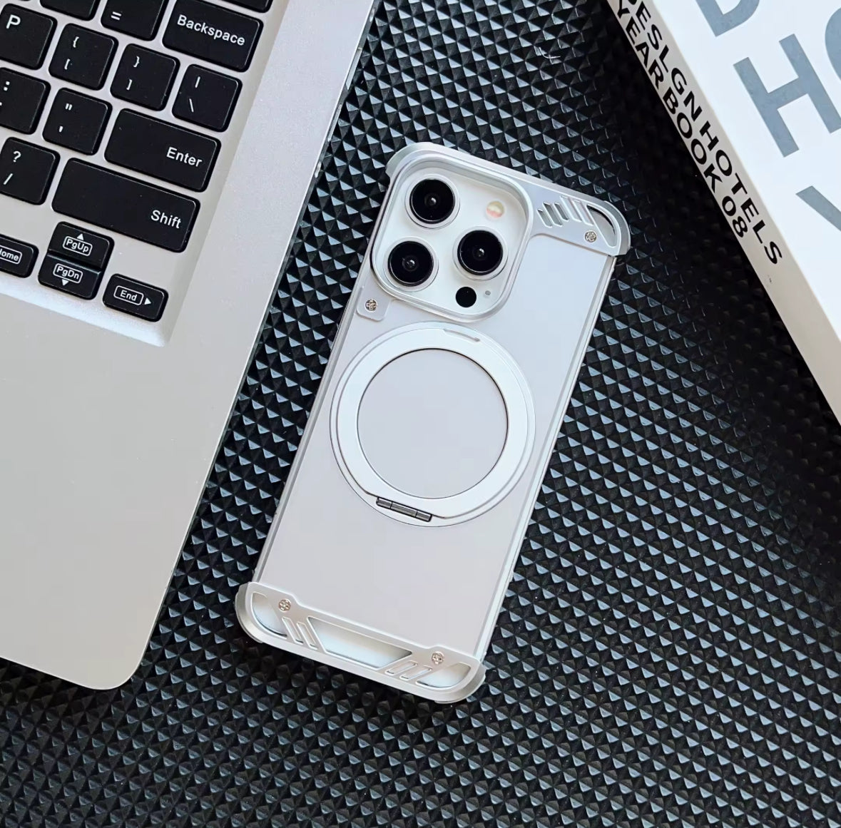 Luxury Borderless Aluminum Metal Frame Magnetic Phone Case