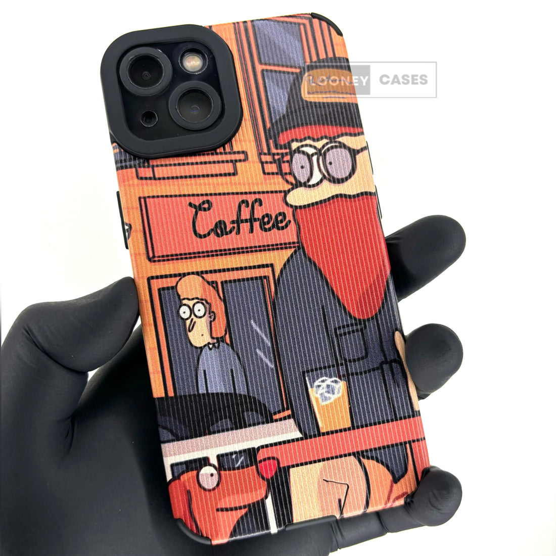 iPhone Textured Printed case - Coffee (iPhone X Series)