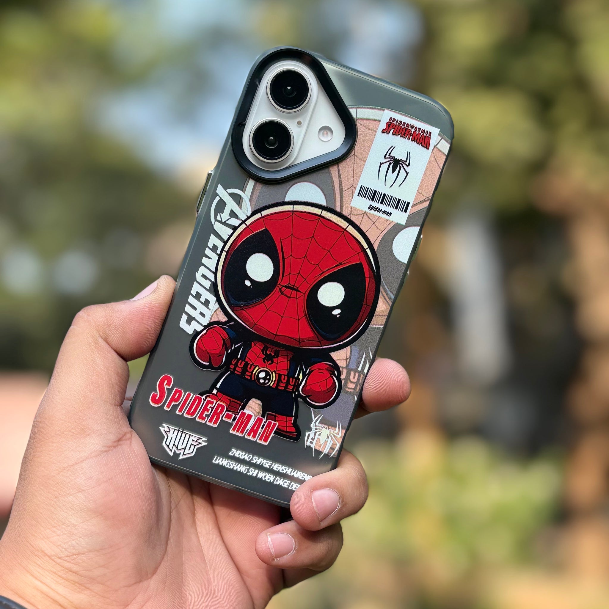 iPhone Matte Finish Case - Red Cartoon Spider