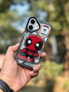iPhone Matte Finish Case - Red Cartoon Spider
