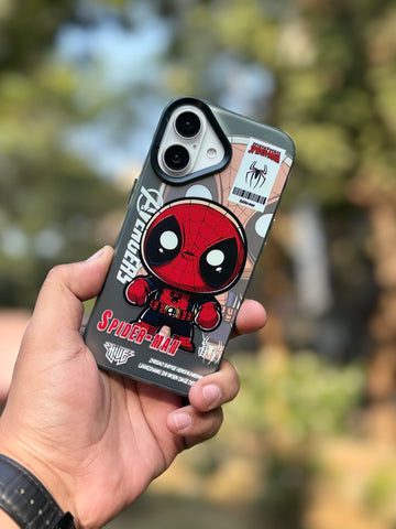 iPhone Matte Finish Case - Red Cartoon Spider