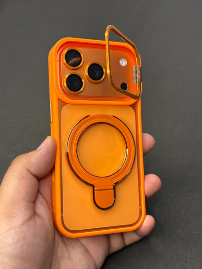 Magnetic Ring Holder iPhone Case with Max Shockproof and Camera Stand Lens Protection Shell