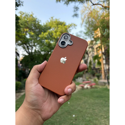 iPhone Leather Finish case (Brown)