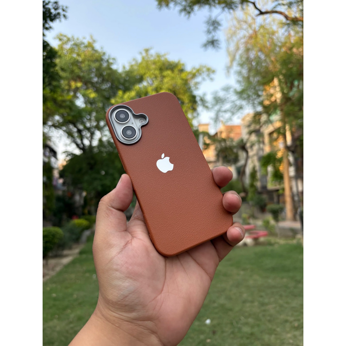 iPhone Leather Finish case (Brown)