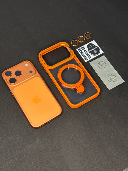 Magnetic Ring Holder iPhone Case with Max Shockproof and Camera Stand Lens Protection Shell