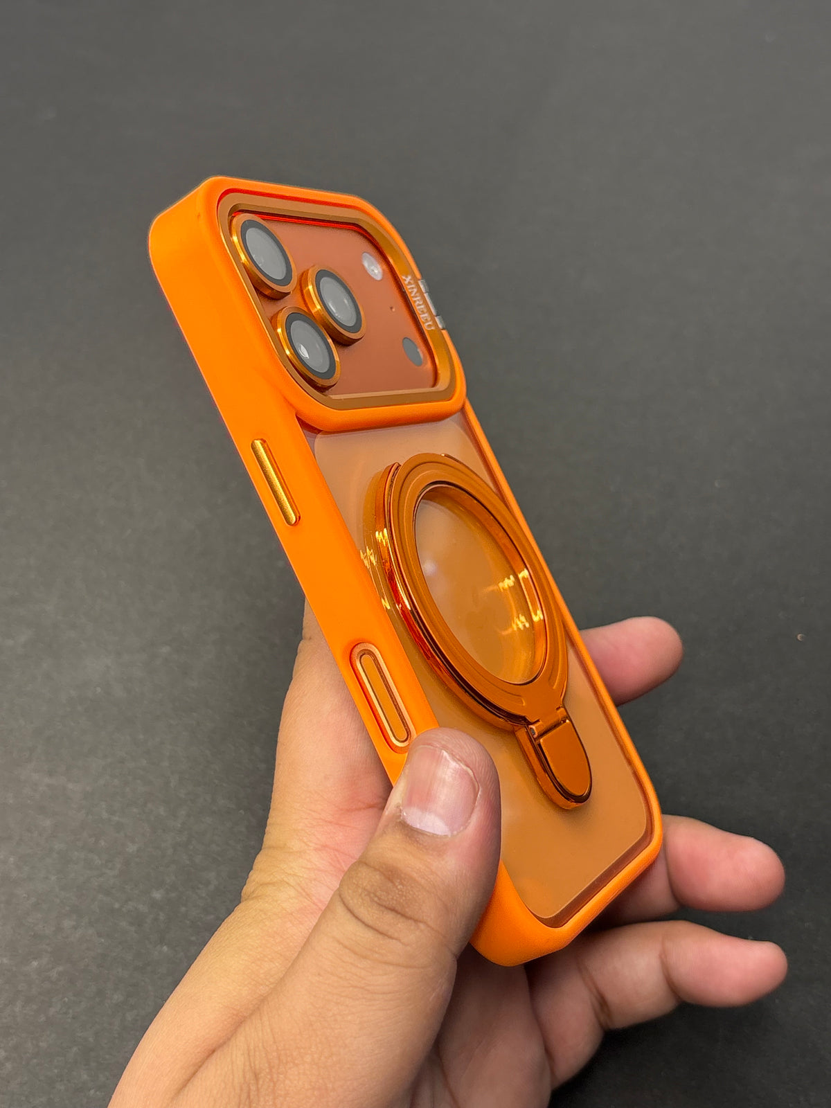 Magnetic Ring Holder iPhone Case with Max Shockproof and Camera Stand Lens Protection Shell