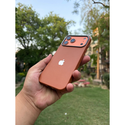 Pack of 2 (Brown, Grey) - iPhone Leather Finish cases
