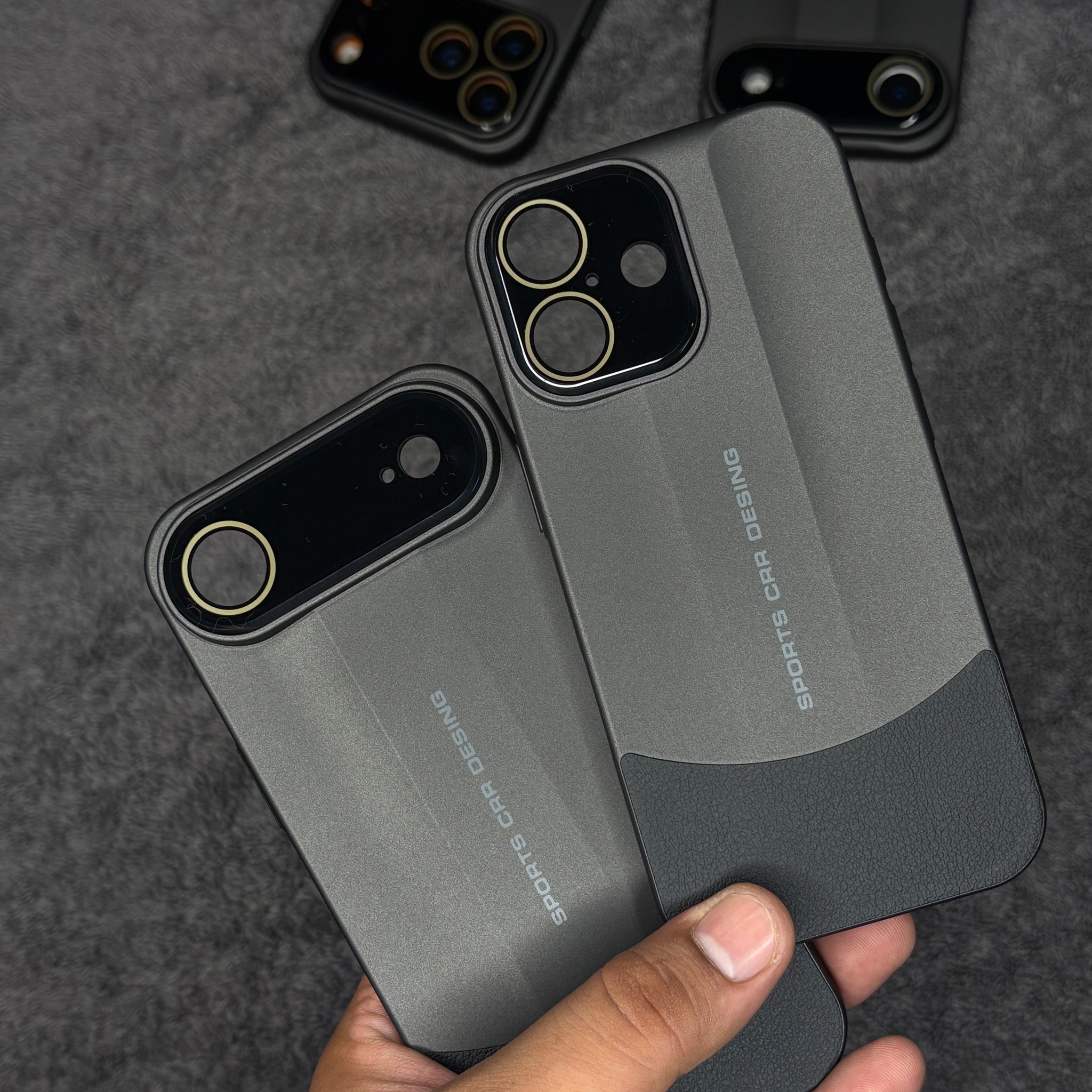 Sports Design Luxury Matte Case with Leather Grip