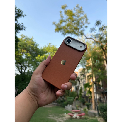 Pack of 2 (Brown, Grey) - iPhone Leather Finish cases