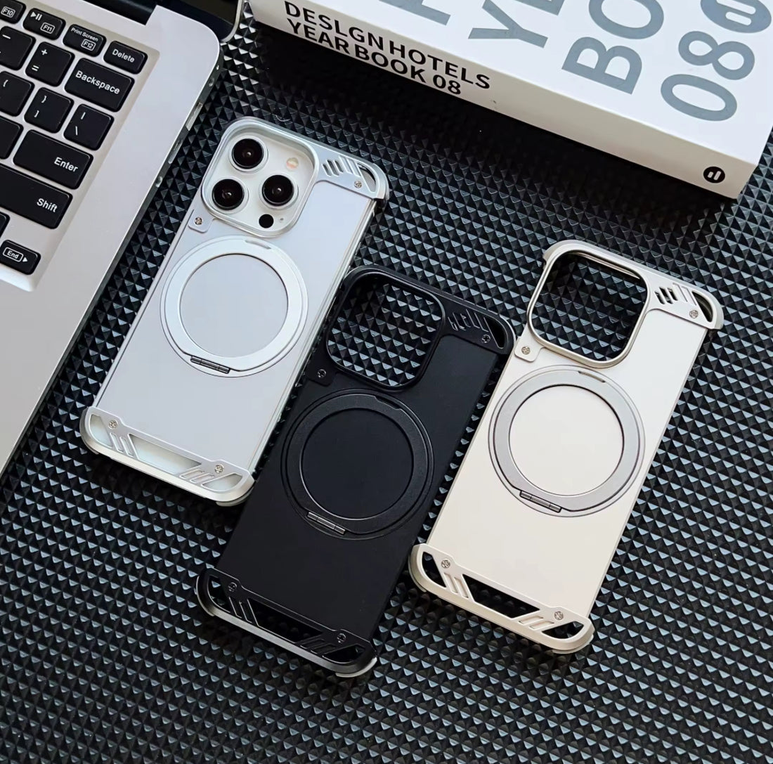 Luxury Borderless Aluminum Metal Frame Magnetic Phone Case