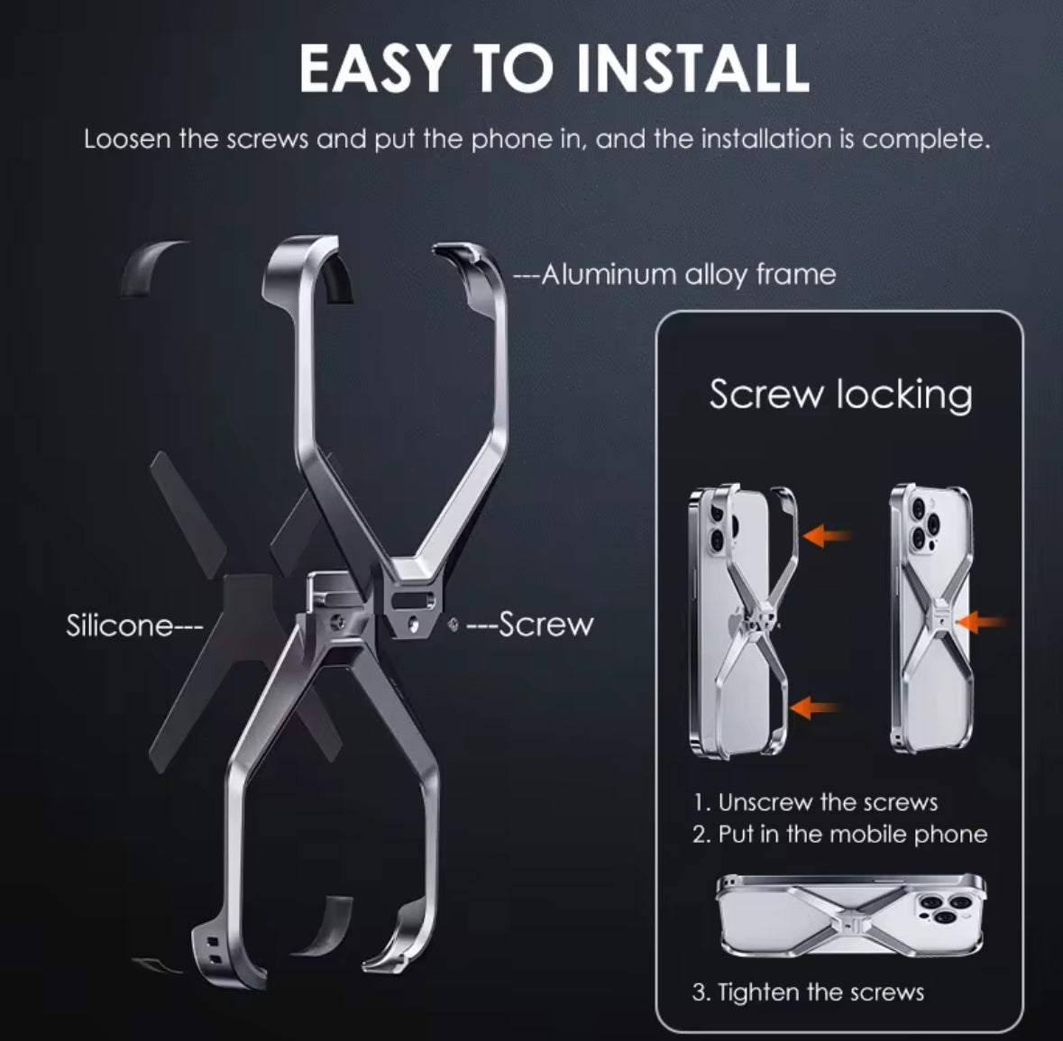 Luxury Shockproof Anti Heat Armored Detachable Alloy Phone Case